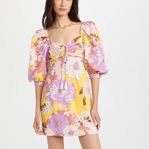 Cara Cara Erin Dress Color Lavender Retro Dahlia Size Small